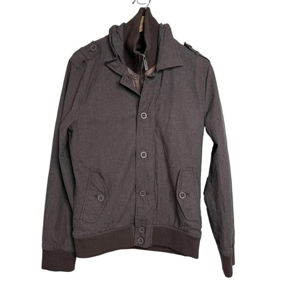 Forever 21 Mens Size Small Brown Plaid Casual Lightweight Jacket Coat Classic - Picture 1 of 11